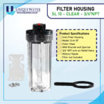 Slim 10 Clear Filter Housing