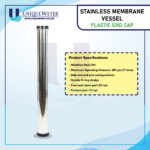 RO VESSEL 4x40 Stainless Housing with Plastic End Cap Seamless